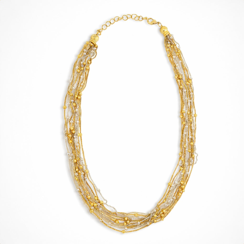 Multi-Chain Two-Tone Necklace