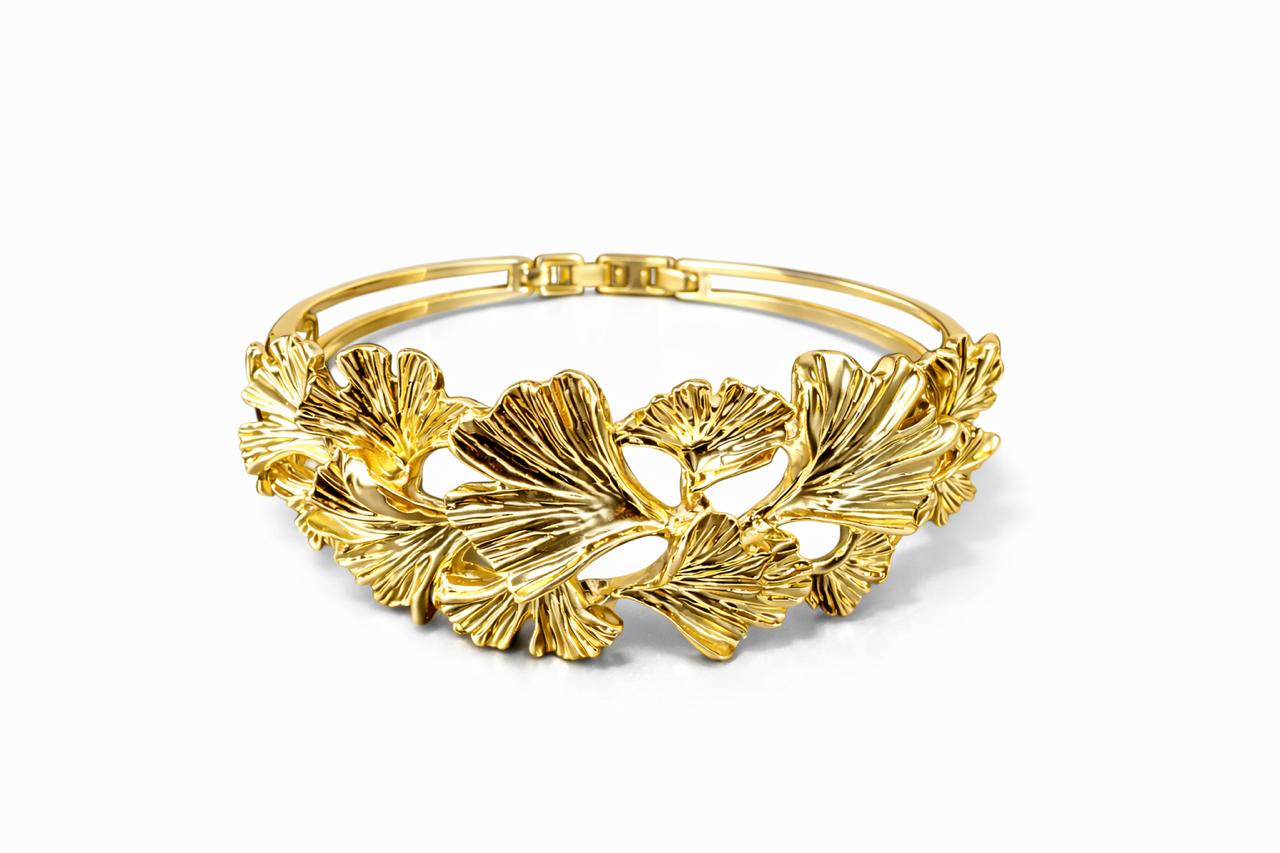 Golden Leaf Cuff Bracelet