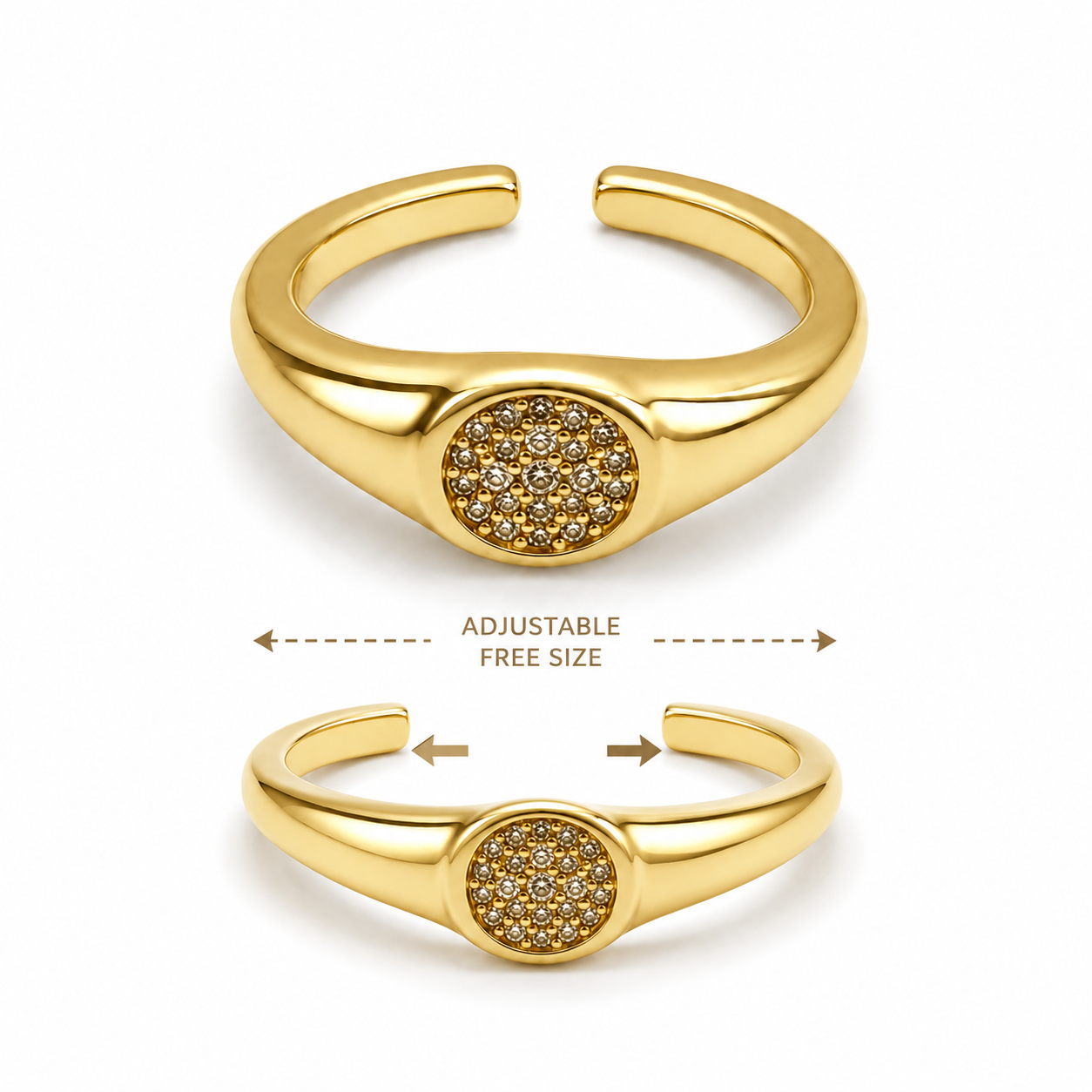 Pavé Circle Pinky Ring