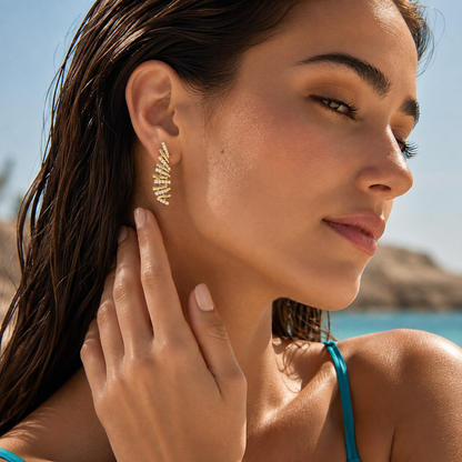 Radiant Wing Pavé Earrings