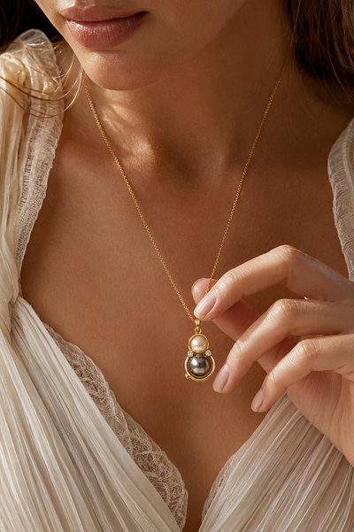 Pearl Duo Pendant Necklace