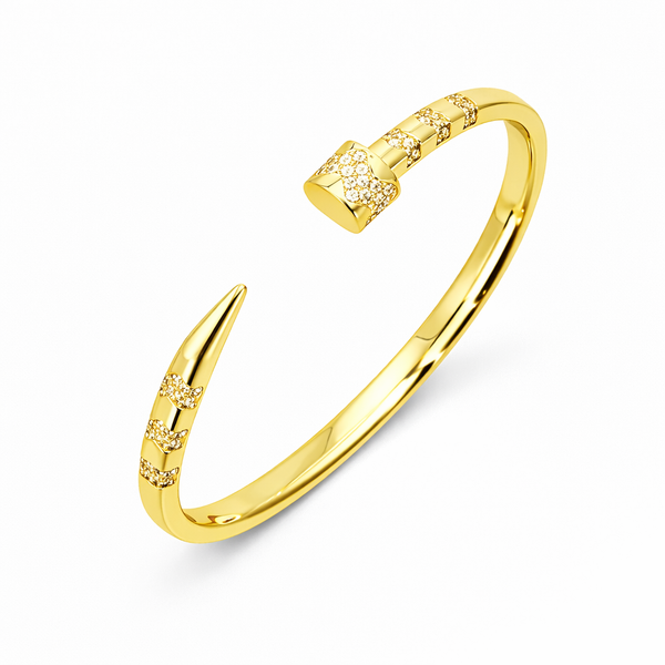 Crystal Nail Cuff Bangle