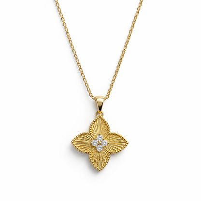 Floral Crystal Necklace