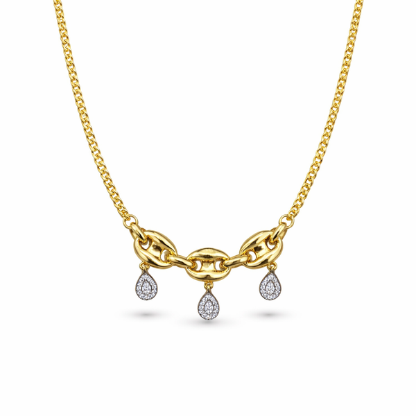 Golden Link Drop Necklace