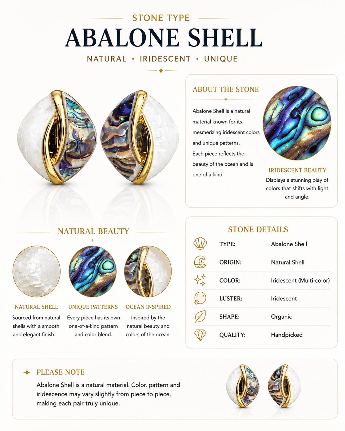 Aurora Shell Clip Earrings