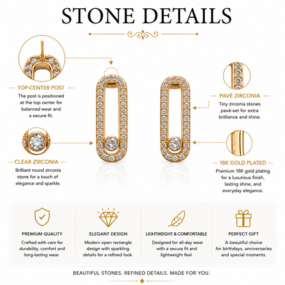 Celeste Link Crystal Earrings