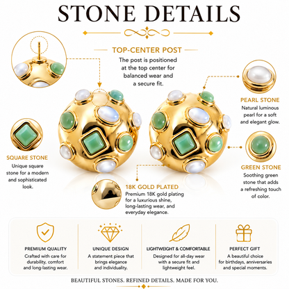Celeste Mosaic Dome Earrings