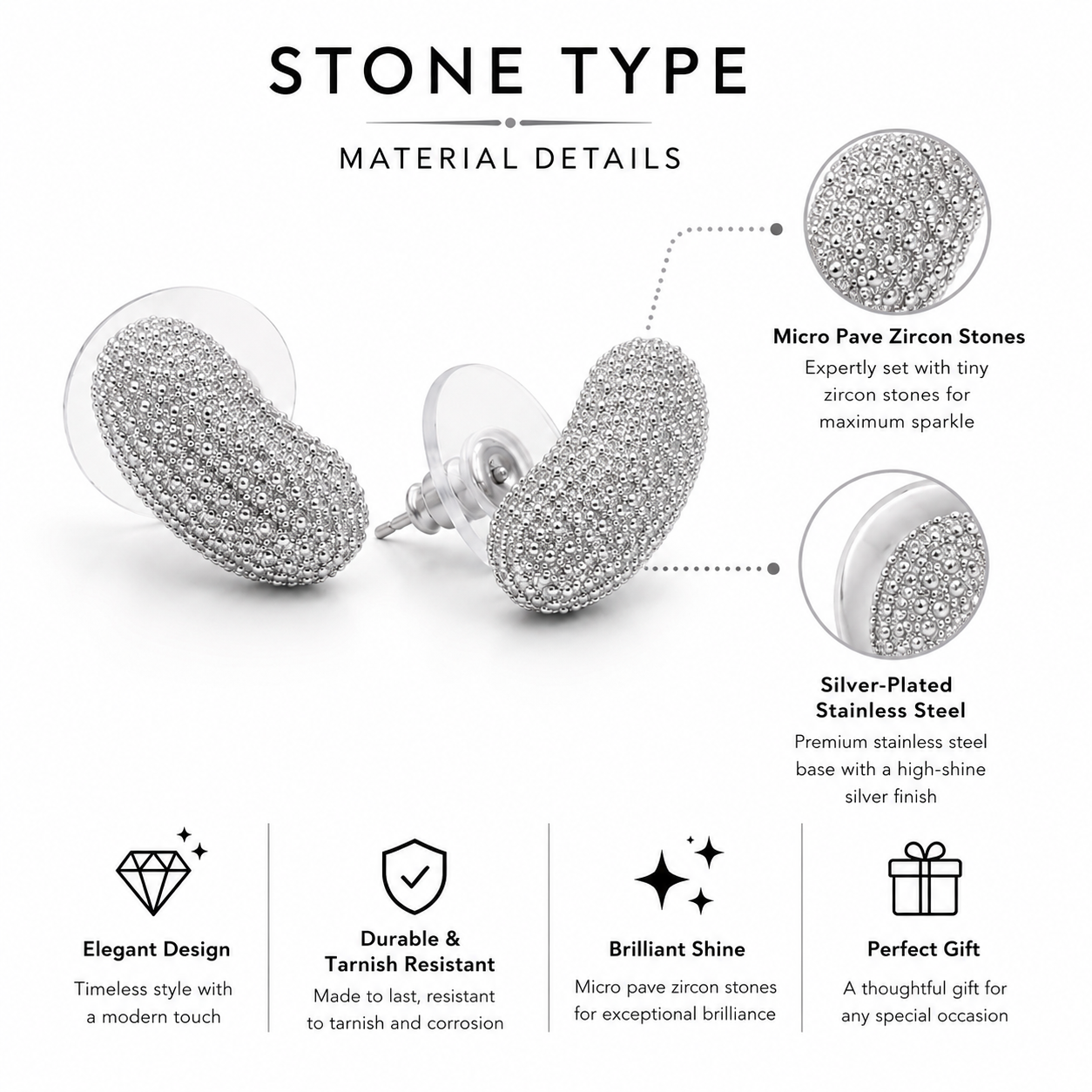 Silver Eclipse Earrings
