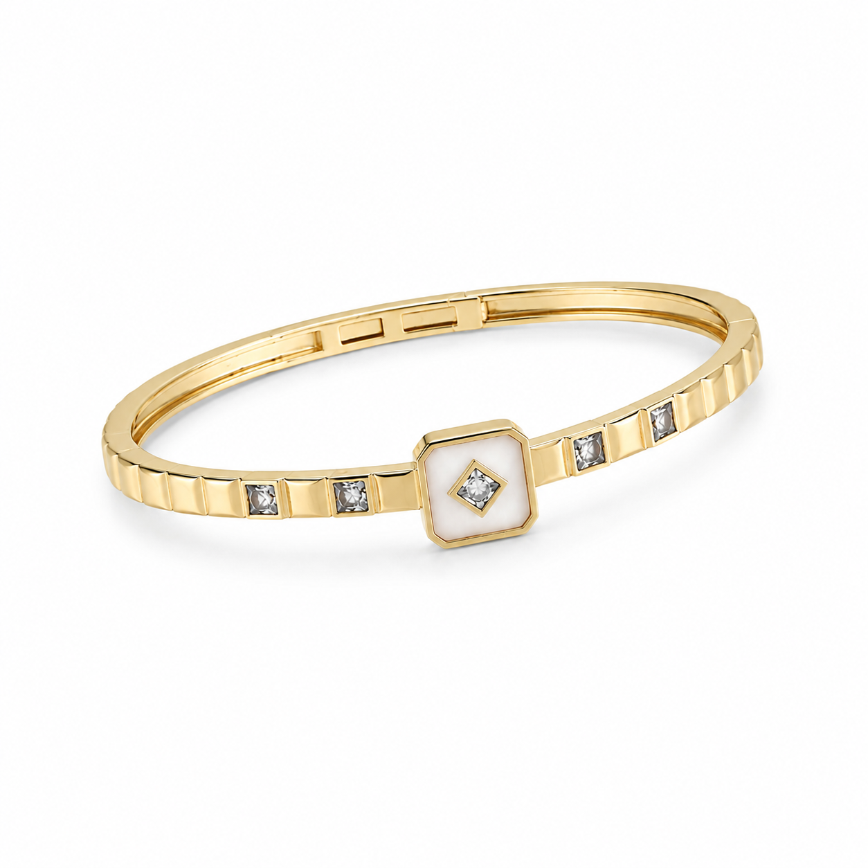 Luminous Shell Hexa Bangle
