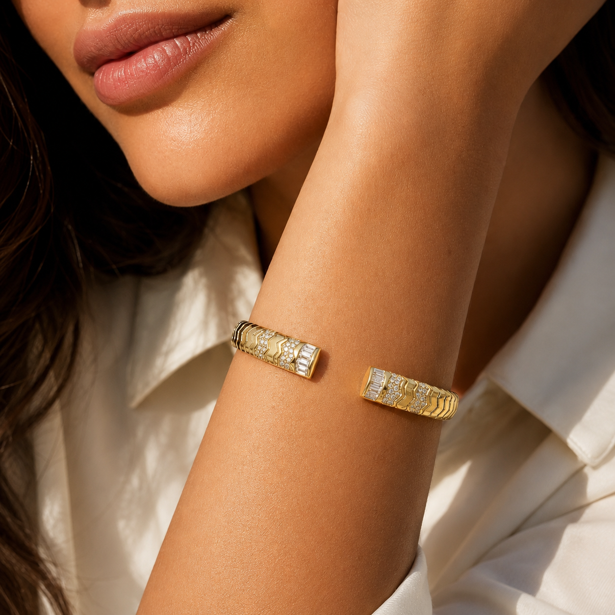 Zigzag Radiance Bangle