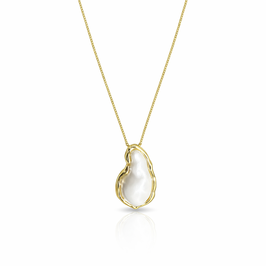 Organic Pearl Pendant Necklace