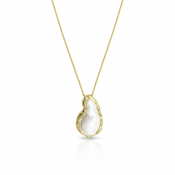 Organic Pearl Pendant Necklace