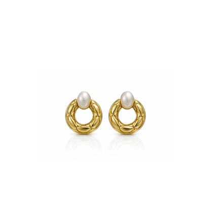 Luna Pearl Hoop Earrings