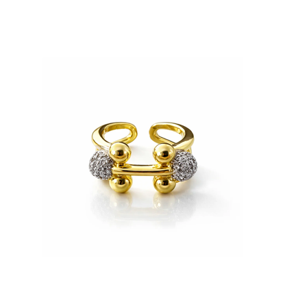 A bold yet elegant open ring
