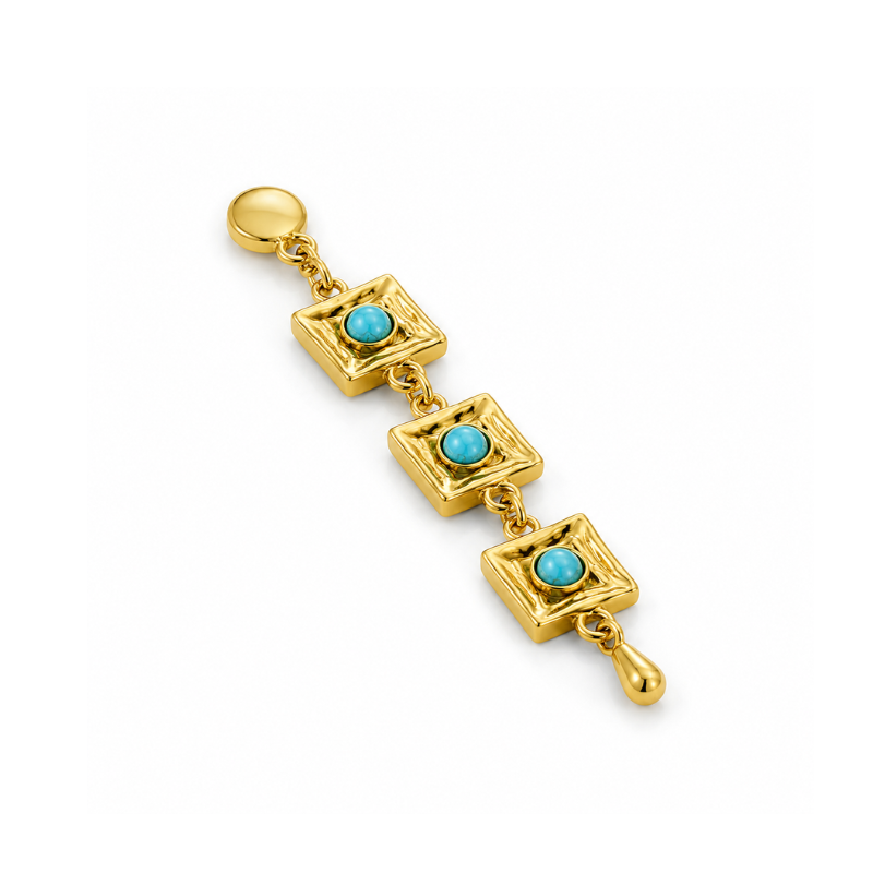 Pharaonic Turquoise Drop Piercing