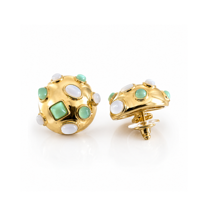 Celeste Mosaic Dome Earrings