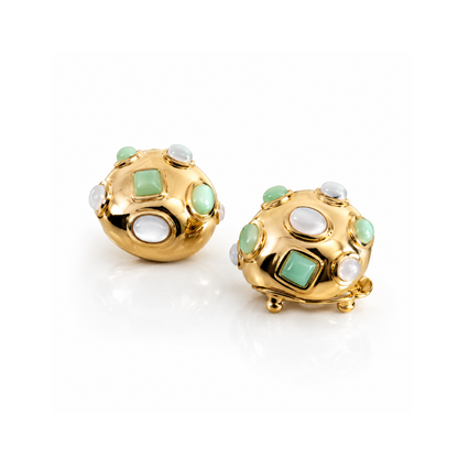 Celeste Mosaic Dome Earrings