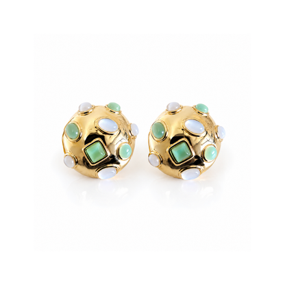Celeste Mosaic Dome Earrings