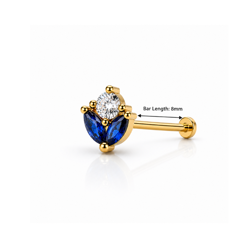 Sapphire Blossom Piercing