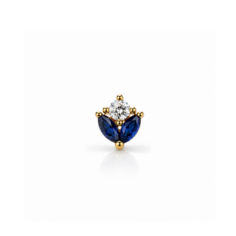 Sapphire Blossom Piercing