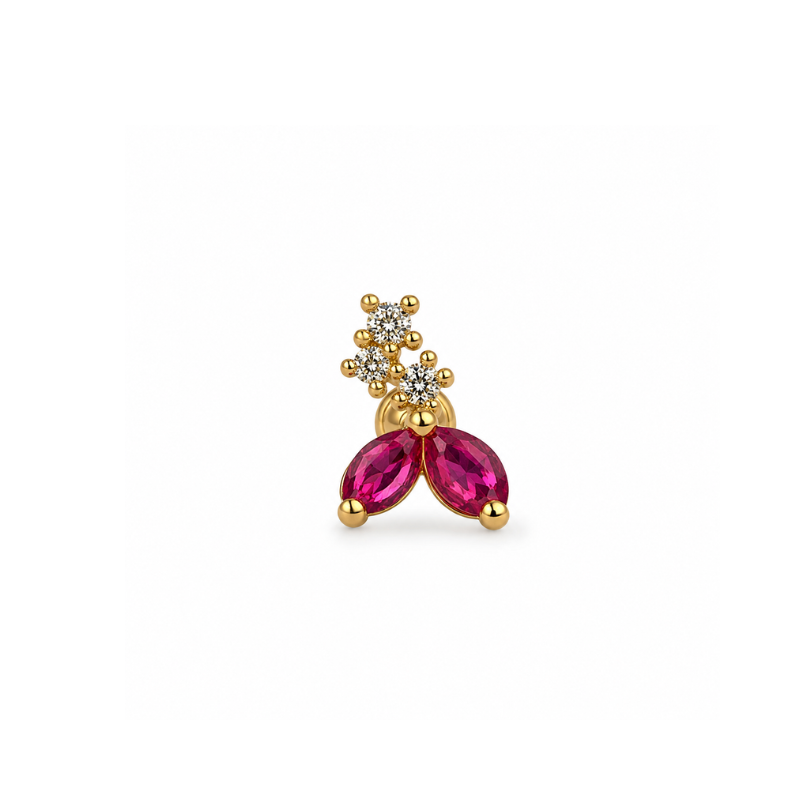Ruby Blossom Piercing