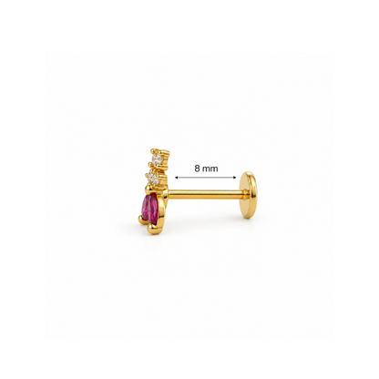 Ruby Blossom Piercing