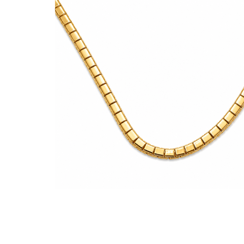 Golden Box Chain Necklace