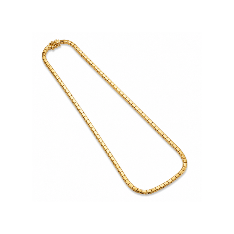 Golden Box Chain Necklace