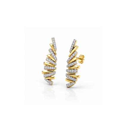 Radiant Wing Pavé Earrings