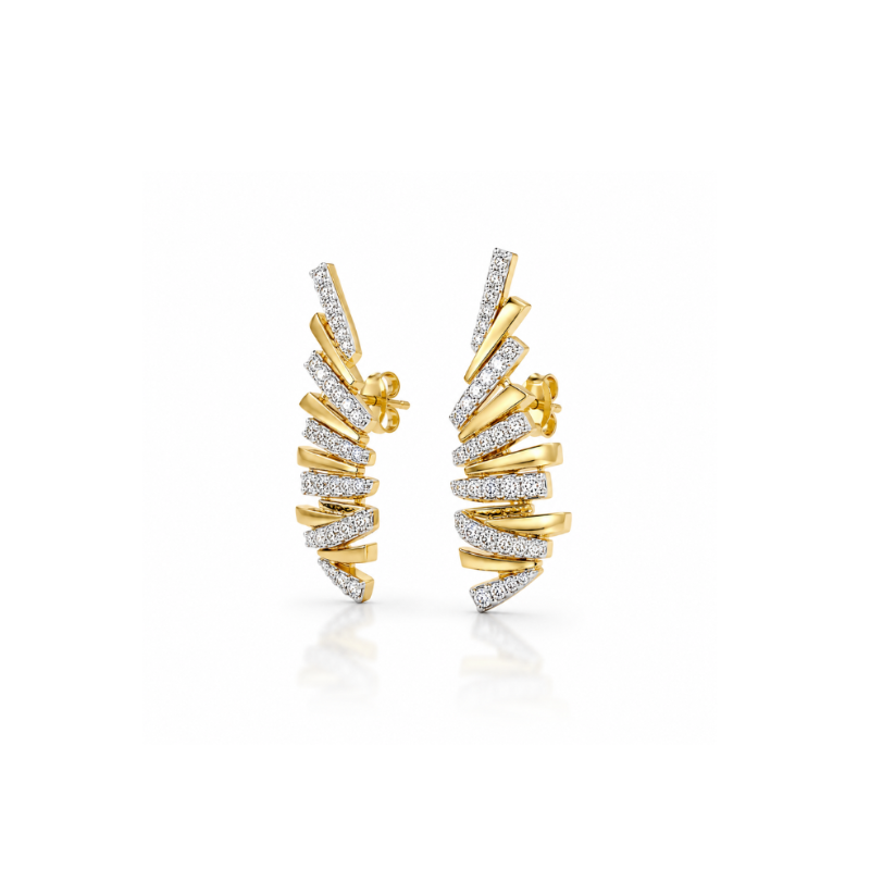 Radiant Wing Pavé Earrings