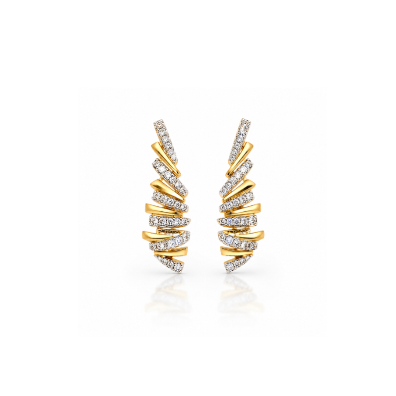Radiant Wing Pavé Earrings