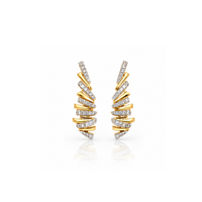Radiant Wing Pavé Earrings