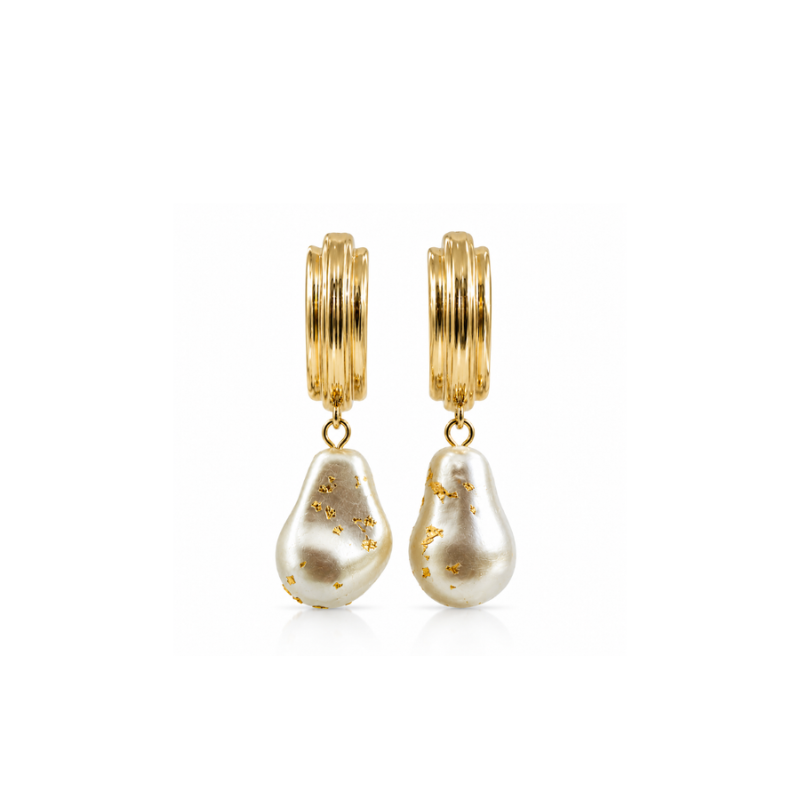 Pearl Hoop Earrings