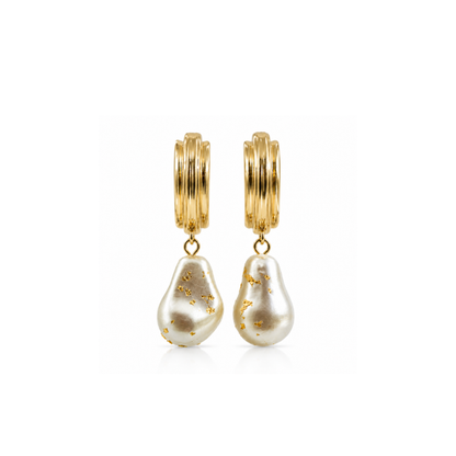 Pearl Hoop Earrings