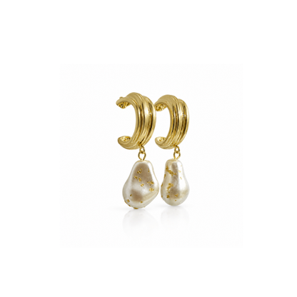 Pearl Hoop Earrings