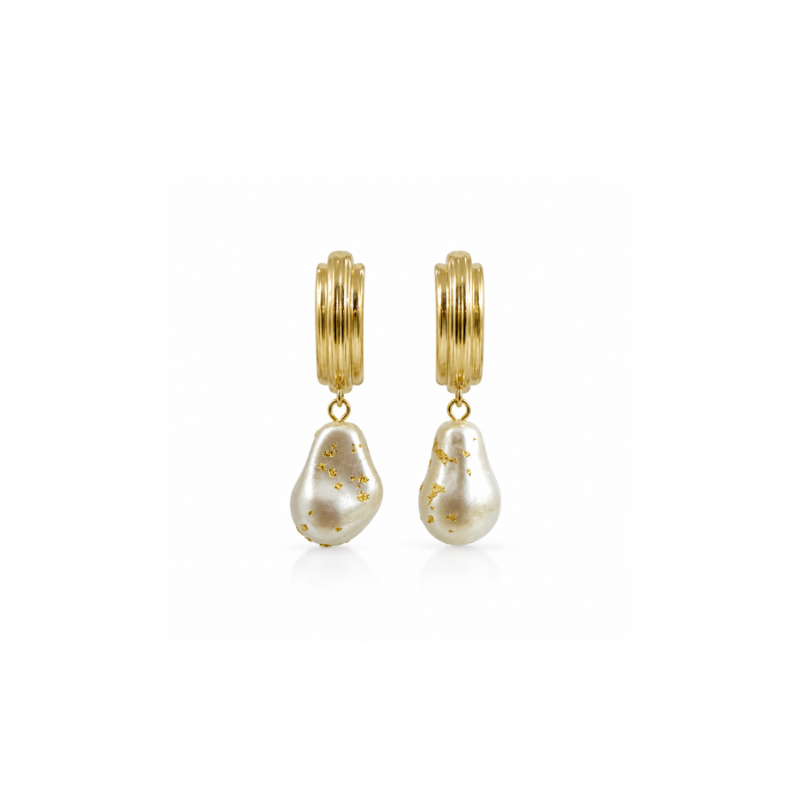 Pearl Hoop Earrings