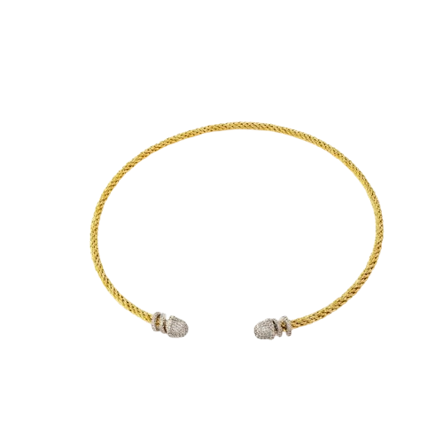 Crystal Dome Open Bangle