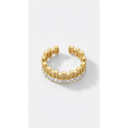 Crystal Link Open Ring