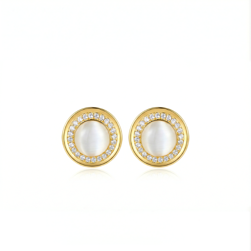 Ivory Halo Stud