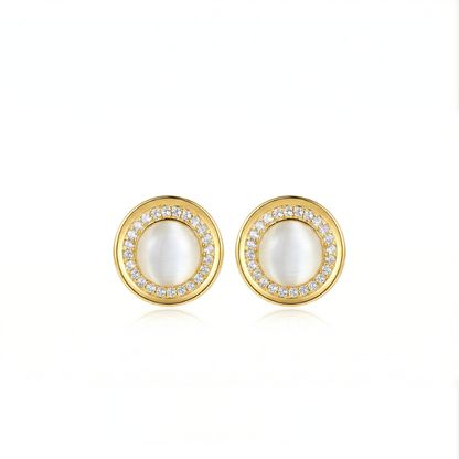 Ivory Halo Stud