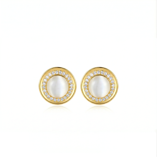 Ivory Halo Stud