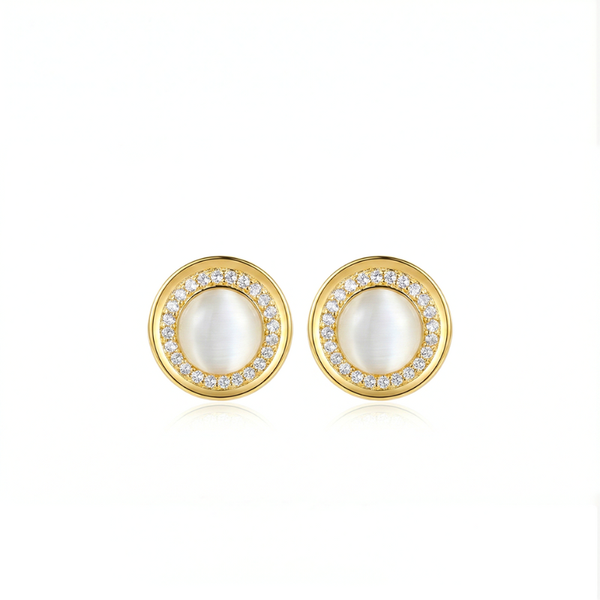 Ivory Halo Stud