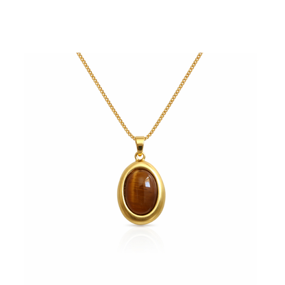 Tiger Eye Oval Necklace