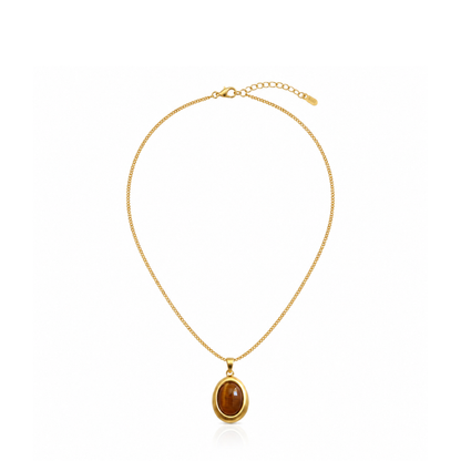 Tiger Eye Oval Necklace