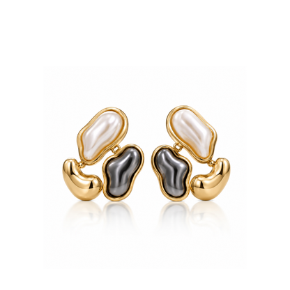 Molten Pearl Statement Earrings