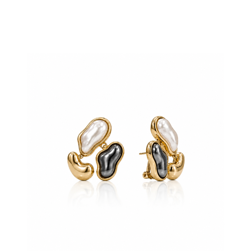 Molten Pearl Statement Earrings