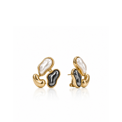 Molten Pearl Statement Earrings