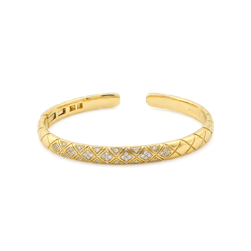 Quilted Sparkle Open Bangle