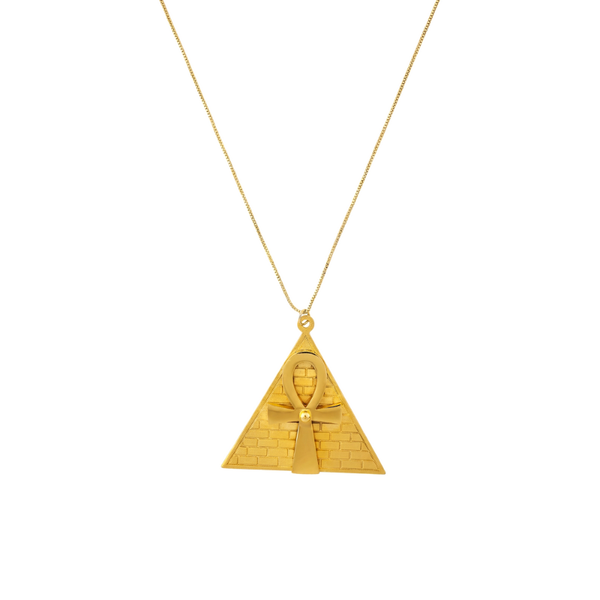 Pharaoh Pyramid Ankh Necklace