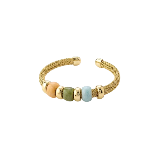 Boho Gem Mesh Bangle